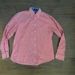 Paul & Shark South Sea Yacht Club button down classic red white stripe 43  (XL)